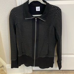 Cabi Sprint Jacket, size Small, black and white stripe, many details